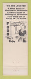 Matchbook Cover - Waniger's Steak House Newton WI WEAR