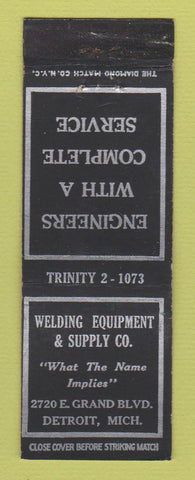 Matchbook Cover - Welding Equipment and Supply Detroit MI WEAR