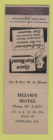 Matchbook Cover - Melody Motel Chiefland FL