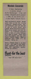 Matchbook Cover - Hunt's Tomato Sauce Canned Peaches