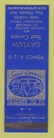 Matchbook Cover - Gaylon Seat Covers Detroit MI