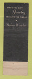 Matchbook Cover - Bulova Watches De Maestri's Highland Park MI