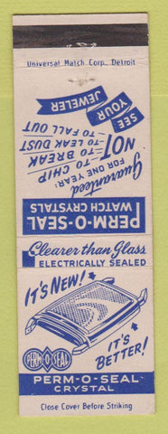Matchbook Cover - Pem O Seal Watch Crystals