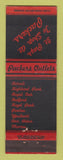 Matchbook Cover - Packard Stores Detroit Royal Oak Redford Pontiac Ann Arbor MI