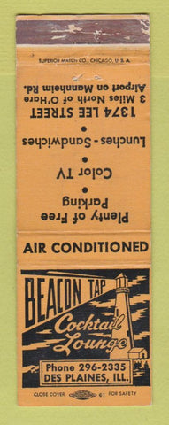 Matchbook Cover - Beacon Tap Cocktail Lounge Des Plaines IL WORN