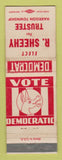 Matchbook Cover - R Sheehy Trustee Harrison Township MI