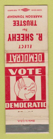 Matchbook Cover - R Sheehy Trustee Harrison Township MI