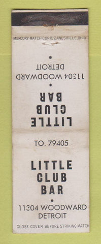 Matchbook Cover - Little Club Bar Detroit MI WORN