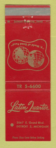 Matchbook Cover - Latin Quarter Detroit MI