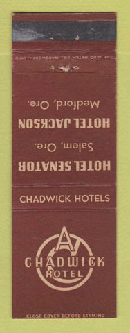 Matchbook Cover - Hotels Senator Jackson Medford Salem OR