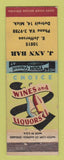 Matchbook Cover - J Ann Bar Detroit MI