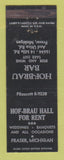 Matchbook Cover - Hof Brau Bar Fraser MI
