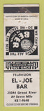 Matchbook Cover - El Joe Bar Redford Charter Township MI