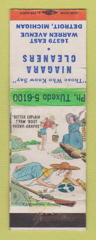 Matchbook Cover - Niagara Cleaners Detroit MI hillbilly