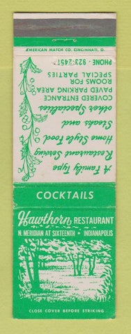 Matchbook Cover - Hawthorn Restaurant Indianapolis IN