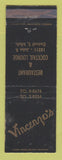 Matchbook Cover - Vincenzo's Detroit MI restaurant WEAR