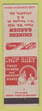 Matchbook Cover - Chinese Garden Atlanta GA