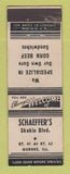 Matchbook Cover - Schaeffer's Restaurant Gurnee IL GEM