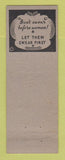Matchbook Cover - Schaeffer's Restaurant Gurnee IL GEM
