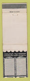 Matchbook Cover - Diamond Jim Brady's Detroit MI WORN