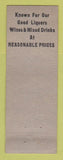 Matchbook Cover - Arcade Bar Detroit MI