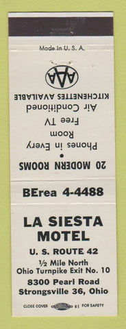 Matchbook Cover - La Siesta Motel Strongsville OH