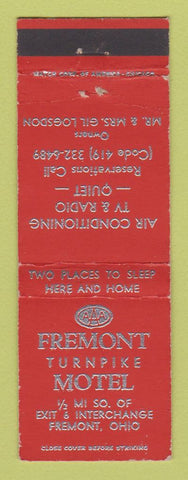 Matchbook Cover - Fremont Turnpike Motel Fremont OH