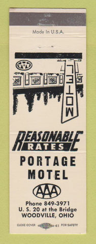 Matchbook Cover - Portage Motel Woodville OH