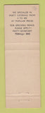 Matchbook Cover - Chicken Inns London UK England