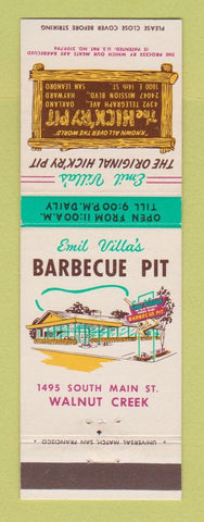Matchbook Cover - Hick'ry Pit BBQ Walnut Creek CA