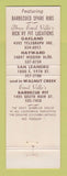 Matchbook Cover - Hick'ry Pit BBQ Walnut Creek CA