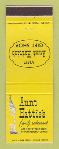Matchbook Cover - Aunt Hattie's Family Restaurant St Petersburg FL