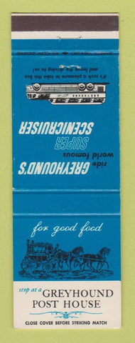 Matchbook Cover - Greyhound Post House Buses