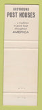 Matchbook Cover - Greyhound Post House Buses