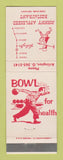Matchbook Cover - Johnny Appleseed Restaurant Arlington OH bowling
