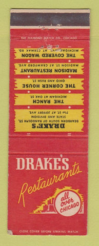 Matchbook Cover - Drake's Restaurants Chicago IL