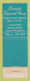 Matchbook Cover - Daniels Funeral Home Lakewood OH