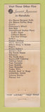 Matchbook Cover - The Ranch House Honolulu Hawaii WEAR