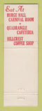 Matchbook Cover - University of Iowa Burge Hall