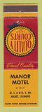 Matchbook Cover - Manor Motel Joliet IL Route 66