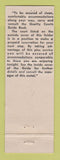 Matchbook Cover - Manor Motel Joliet IL Route 66