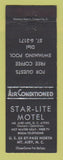 Matchbook Cover - Star Lite Motel Mount Airy NC