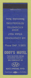 Matchbook Cover - Cody's Motel Rock Springs WY BLUE