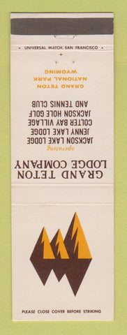 Matchbook Cover - Grand Teton Lodge Natonal Park WY