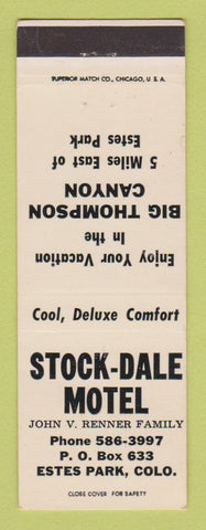 Matchbook Cover - Stock Dale Motel Estes Park Colorado