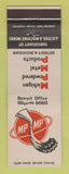 Matchbook Cover - Michigan Powdered Metal Products Detroit MI