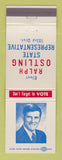 Matchbook Cover - Ralph Ostling State Rep Election MI?