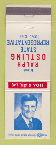 Matchbook Cover - Ralph Ostling State Rep Election MI?