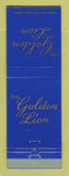 Matchbook Cover - The Golden Lion Detroit MI