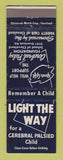 Matchbook Cover - Light the Way Cerebral Palsied Children Cleveland OH